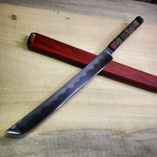 Sakimaru-Sujihiki, Buckeye Burl/Padauk